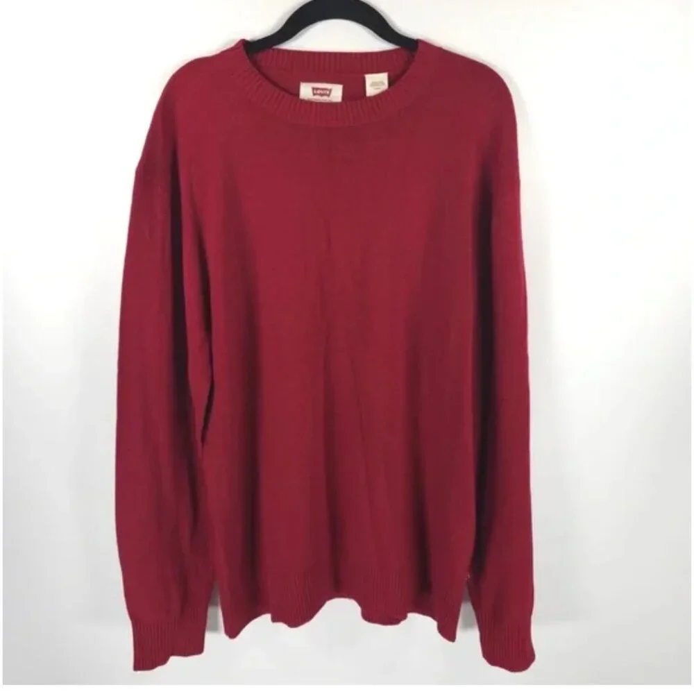 NWT‎ LEVI’S RELAXED Rib Crew Neck Rib Cuffs Knit Pullover Sweater UNISEX Size M